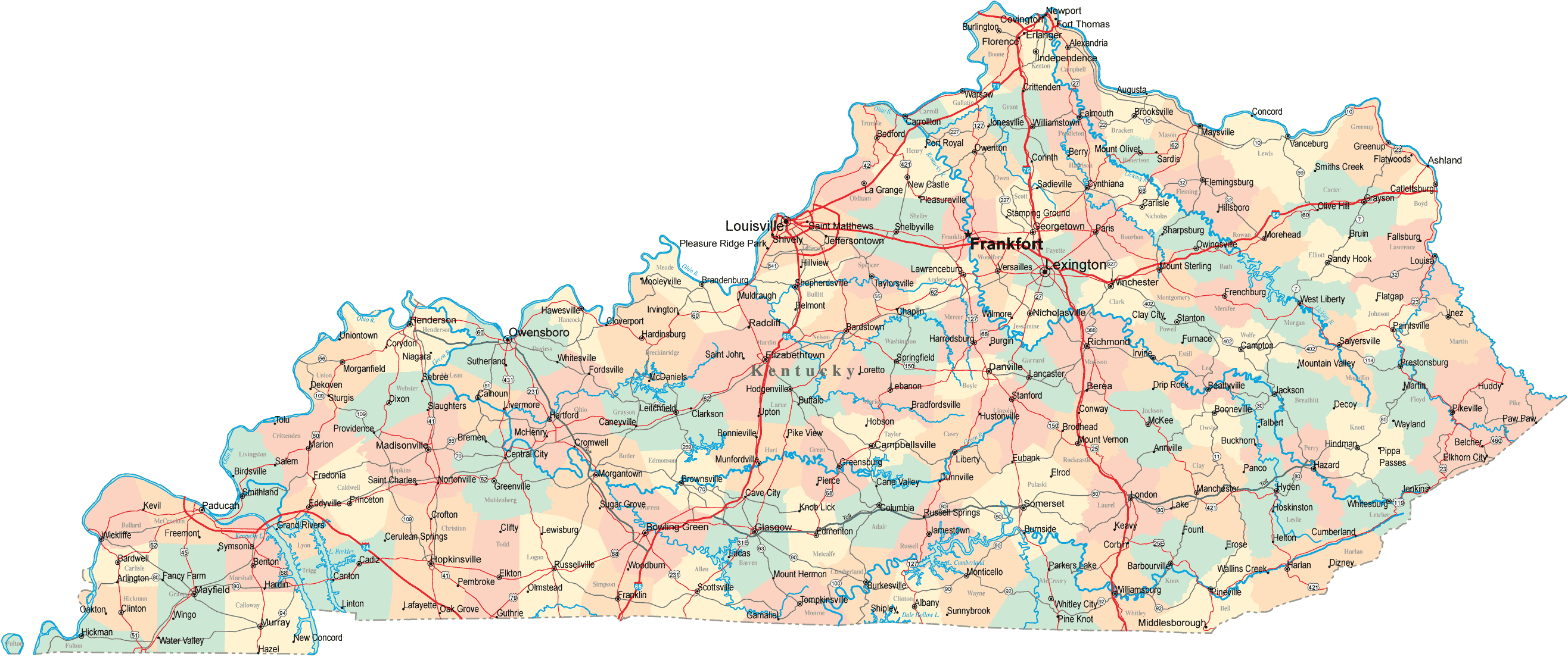 kentucky-road-map